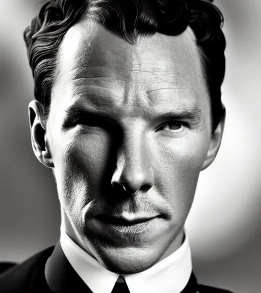 benedict cumberbatch black and white