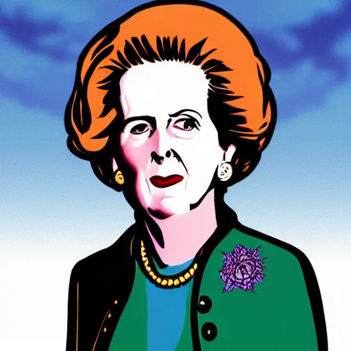 Image similar to margaret thatcher in hell