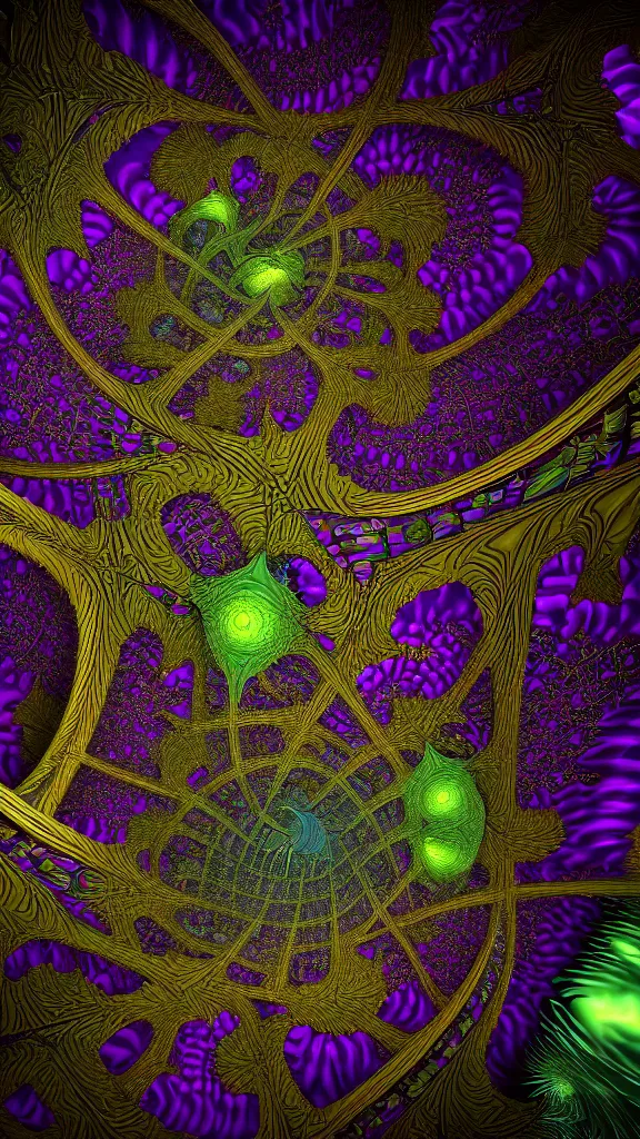 Image similar to 3d fractal background by Escher, magic tree, dmt, tripy, psychedelic, mandelbulb 3d, digital art, high details, depth of field, hard lighting, trending on artstation, deviantart, octane render, HD, 8k