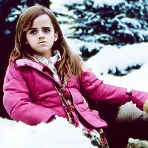 Image similar to “A still of child actor Emma Watson as Maizy Russell in the film Uncle Buck, high definition”