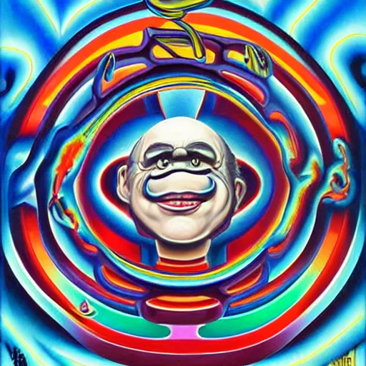 Melting Rich Uncle Pennybags Painting By Alex Grey Stable Diffusion