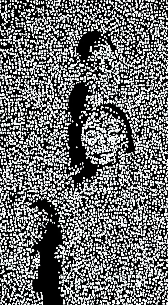 Image similar to silhouette of greta thunberg. portrait by ai weiwei