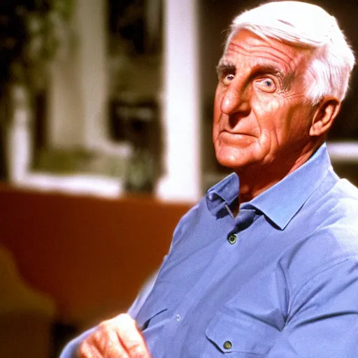Prompt: leslie nielsen full hd, high quality, cool face