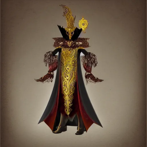 Image similar to dark character design inspired by venice carnival, concept art, smooth
