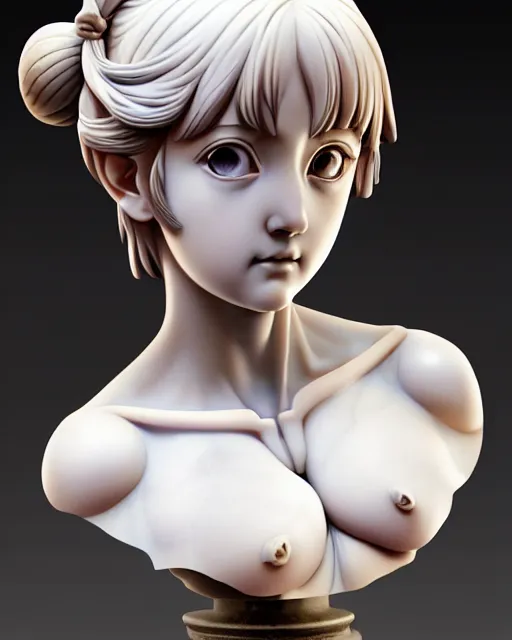 Prompt: portrait Anime as Greek Sculpture girl cute-fine-face, marble pretty face, realistic shaded Perfect face, fine details. Anime. marble statue sculpture realistic shaded lighting by Ilya Kuvshinov katsuhiro otomo ghost-in-the-shell, magali villeneuve, artgerm, rutkowski, WLOP Jeremy Lipkin and Giuseppe Dangelico Pino and Michael Garmash and Rob Rey