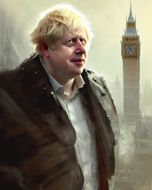 Image similar to boris johnson as a bugger king server, character portrait, ultra realistic, concept art, intricate details, highly detailed by greg rutkowski, gaston bussiere, craig mullins, simon bisley
