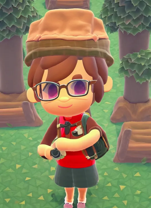 Image similar to female explorer mini cute girl, adoptable, highly detailed, rendered, ray - tracing, cgi animated, 3 d demo reel avatar, style of animal crossing, maple story indiana jones, cool clothes, soft shade, soft lighting, portrait pose