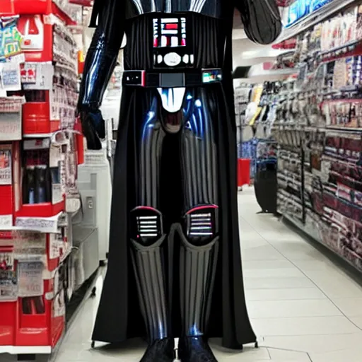 Prompt: I saw darth vader shopping yesterday