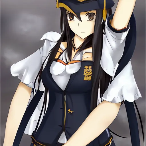 Prompt: professional digital artwork of anime battleship Kongou from Kantai Collection, fine art, fine anatomy with correct details digital art of Kongou trending on danbooru