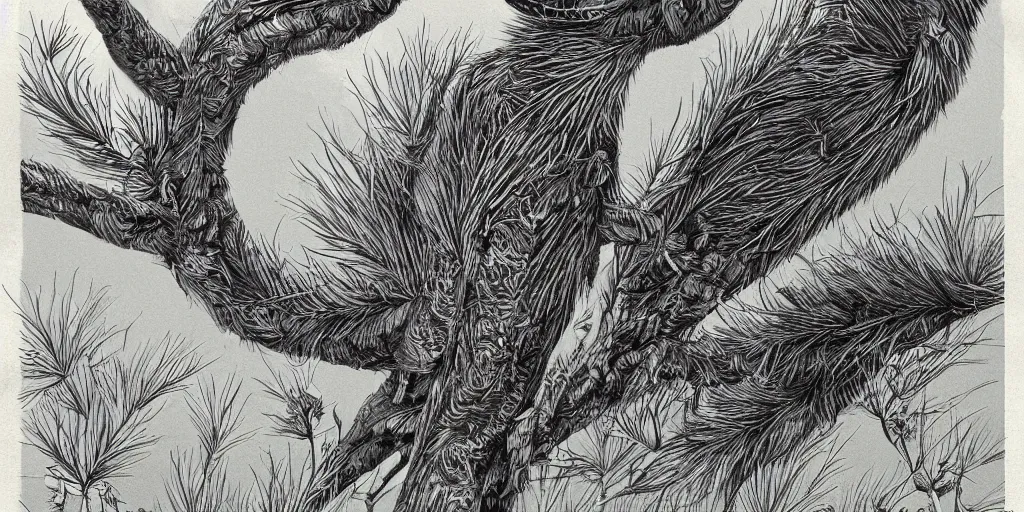 Image similar to detailed wildlife illustration, ((Calyptorhynchus banksii)), artistic, modern,