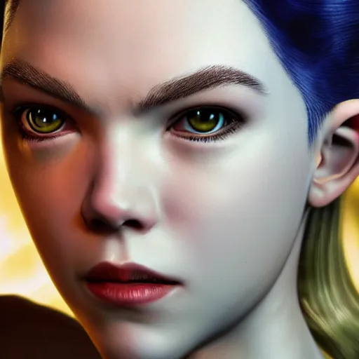 Image similar to Anya Taylor-Joy as Bayonetta 8k hyperdetailed photorealism HDR