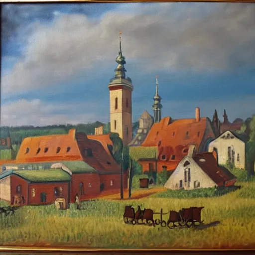 Image similar to Poland in September 1939, Oil Painting, very detailed