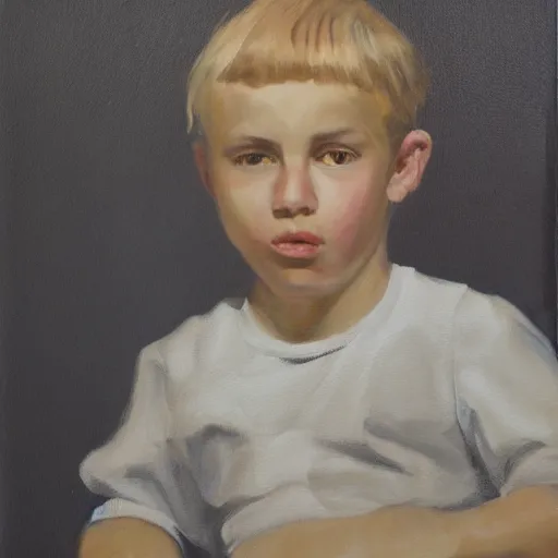 Prompt: A painting of a boy, 4k detail