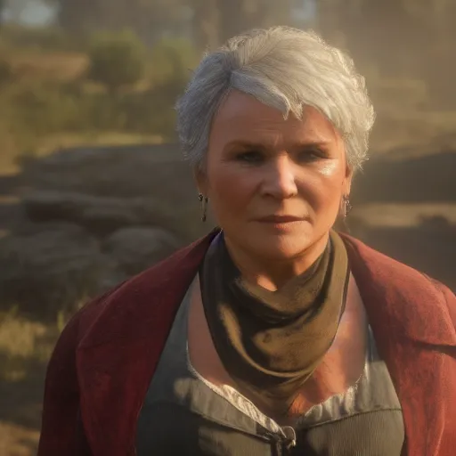 Prompt: Film still of Julie Walters, from Red Dead Redemption 2 (2018 video game)
