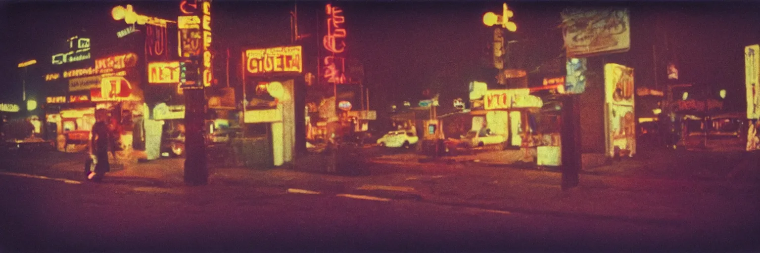 Prompt: 8 0 s polaroid photo, cinema still from david lynch movie, sleazy man watching night streets, colorful haze, americana, high production value, 8 k resolution, hyperrealistic, hdr, photorealistic, high definition, high details, tehnicolor, award - winning photography, masterpiece, amazing colors