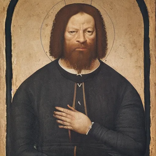 Image similar to renaissance portrait of hasan piker