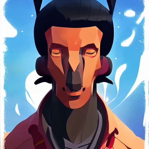 Image similar to face icon stylized minimalist space dandy, loftis, cory behance hd by jesper ejsing, by rhads, makoto shinkai and lois van baarle, ilya kuvshinov, rossdraws global illumination