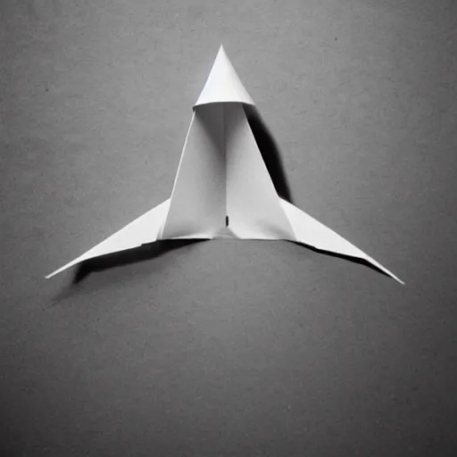 Image similar to a paper airplane that should theoretically beat all the records, photography, ambient light