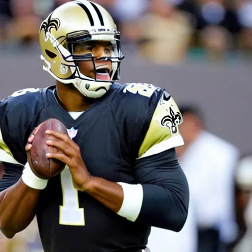 Image similar to Cam newton in a saints uniform