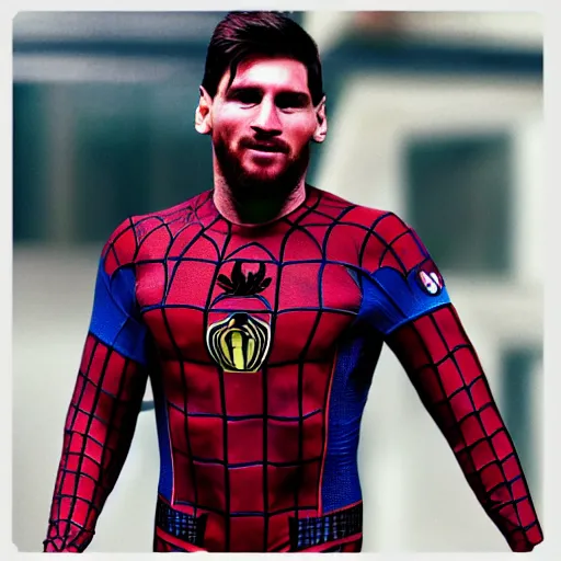 Prompt: Leonel Messi as spiderman