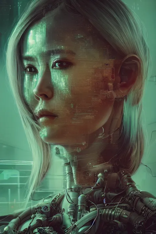 Image similar to hyperrealistic portrait of a woman monster astronaut, full body portrait, well lit, intricate abstract. cyberpunk, intricate artwork, by Tooth Wu, wlop, beeple. octane render,in the style of Jin Kagetsu, James Jean and wlop, highly detailed, sharp focus, intricate concept art, digital painting, ambient lighting, 4k, artstation