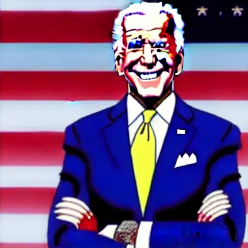 Image similar to Joe Biden in JoJo's Bizarre Adventure