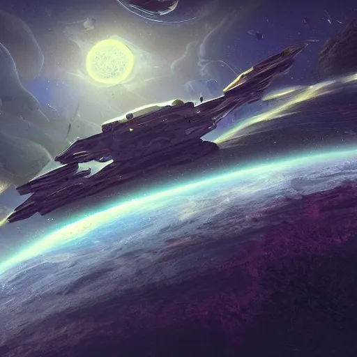 Image similar to a crashed star ship on an unknown world, artstation hall of fame gallery, editors choice, # 1 digital painting of all time, most beautiful image ever created, emotionally evocative, greatest art ever made, lifetime achievement magnum opus masterpiece, the most amazing breathtaking image with the deepest message ever painted, a thing of beauty beyond imagination or words