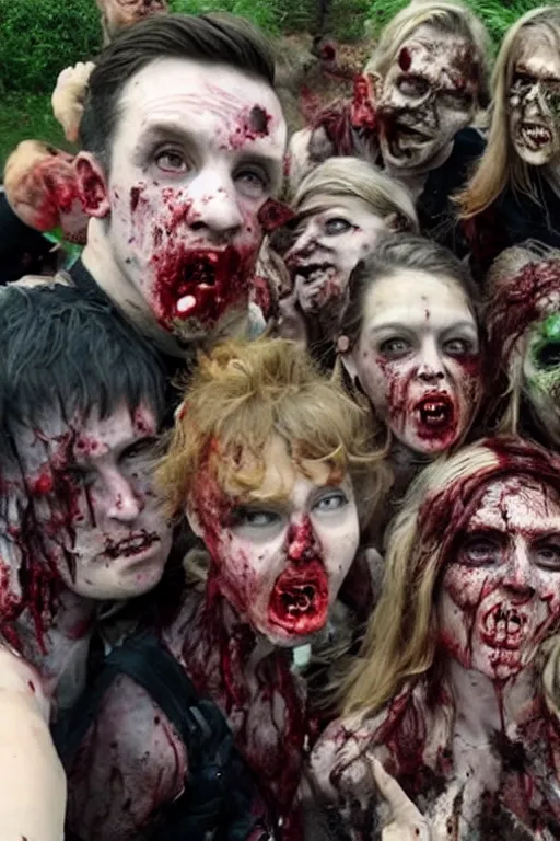 Prompt: zombie selfie