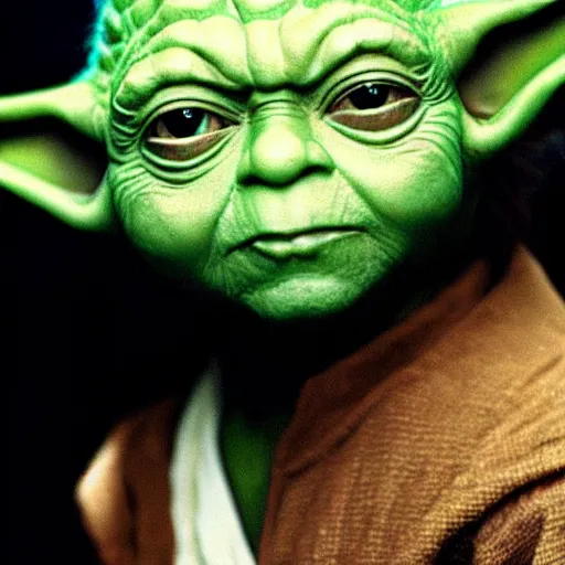 Prompt: Actor headshot for Yoda, vintage 1980s photograph