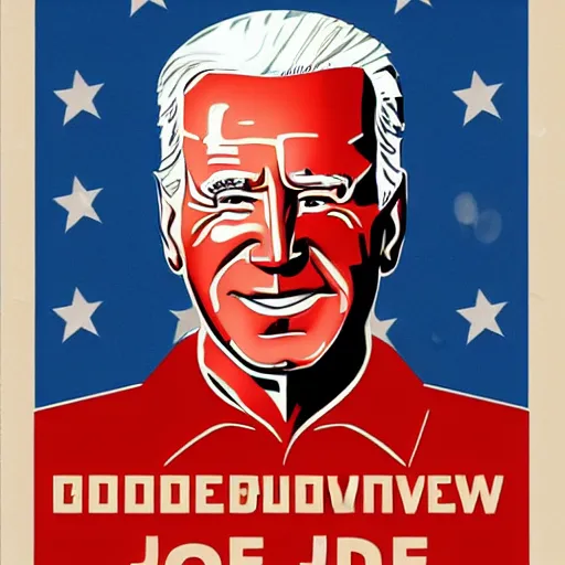 Prompt: Soviet constructivist Joe Biden