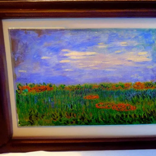 Image similar to acrylic paint landscape style monet