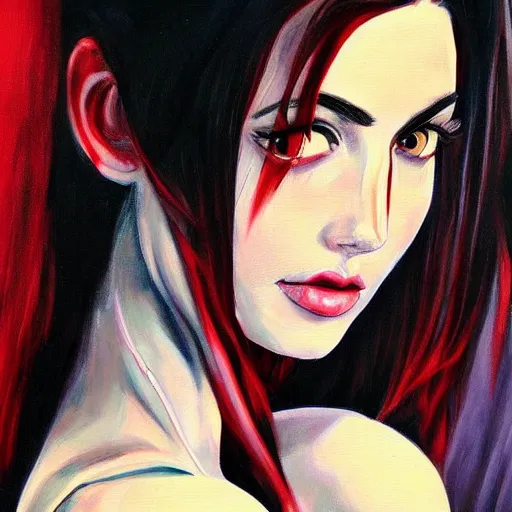 Image similar to Ana de Armas as faye valentine from Cowboy Bebop, extremely detailed, painting, portrait