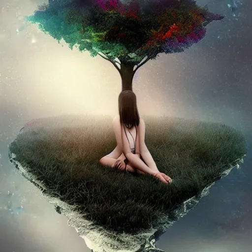 Image similar to dream, creative photo manipulation, photoshop, digital art