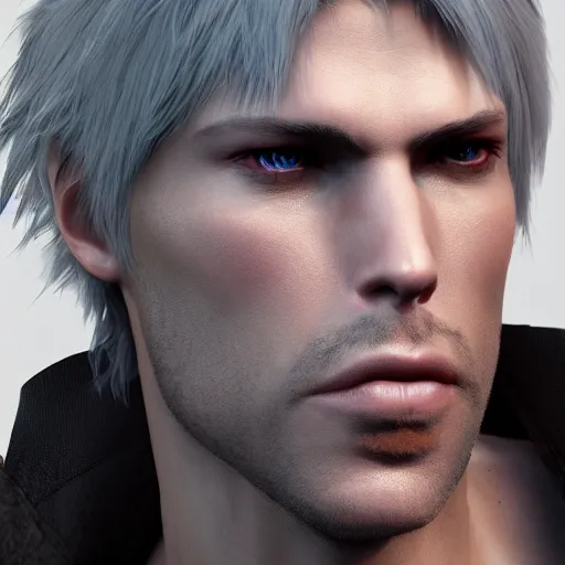 portrait of dante from devil may cry 4, medium length, Stable Diffusion