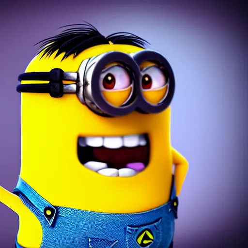 Prompt: Minion giving a thumbs up, photorealistic, hyper detailed, 8k, happy, excited, joy, crazy. Bright colors. Rendered in Unreal Engine. Digital art. Trending on Artstation, DeviantArt