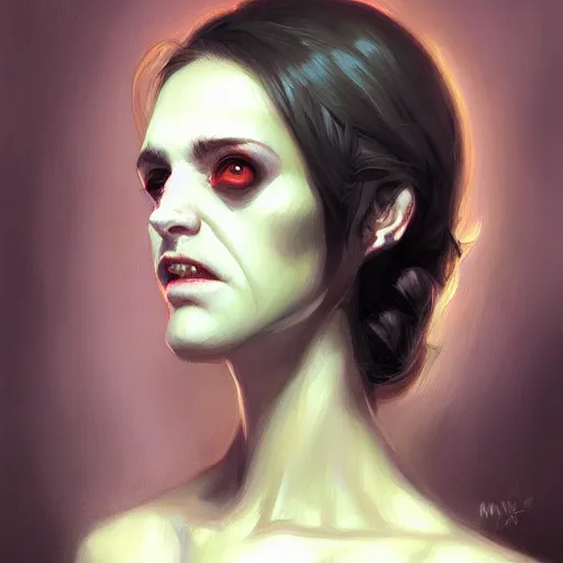 Prompt: Portrait of an elegant zombie by Mandy Jurgens