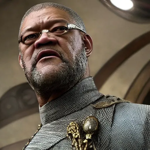 Prompt: Laurence Fishburne as the king of England-n 9