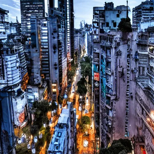 Image similar to Buenos Aires Argentina, cyberpunk, detailed, hd