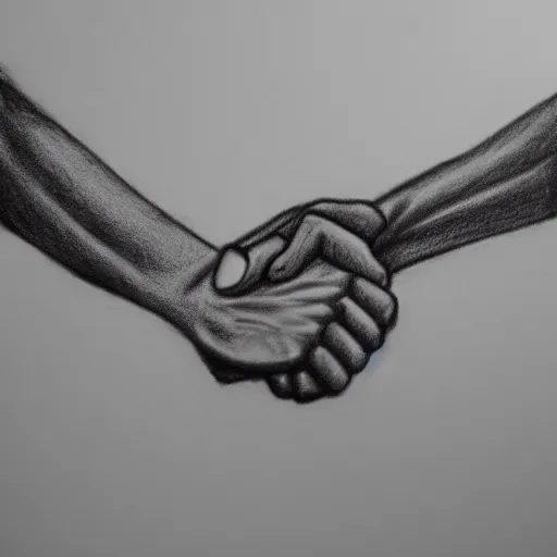 Image similar to a very detailed pencil drawing of obama fist bumping jesus christ 4 k, high resolution, still, landscape, hd, dslr, hyper realistic, sketch