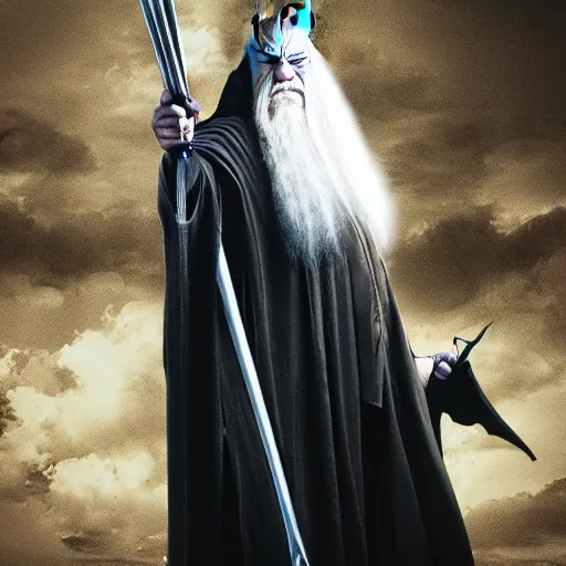 Image similar to Gandalf as The Batman, dslr photo