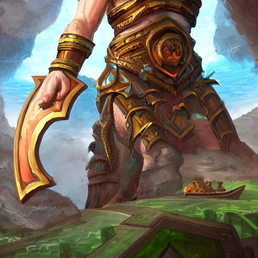 Image similar to a pantheon on a flying island, masterpiece, in hearthstone art style, epic fantasy style art, fantasy epic digital art, epic fantasy card game art