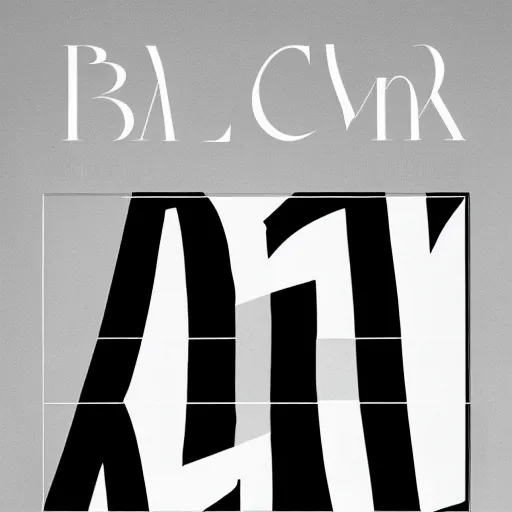 Image similar to black on white editorial typography cover for balenciaga in style of david rudnick, y 2 k