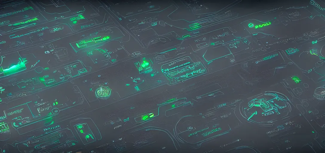 Image similar to scifi hud design elements, fui, interface, sharp details, highly detailed