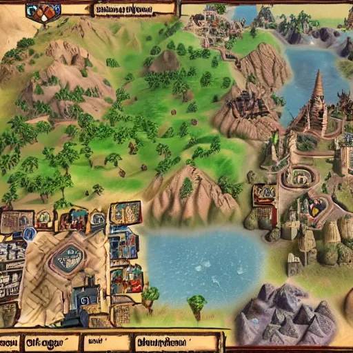 Image similar to dungeon map in the style of civilization vi