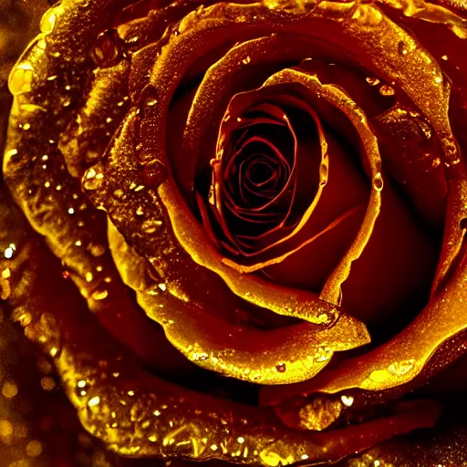 Image similar to a rose encased in amber, photo realistic, hd,