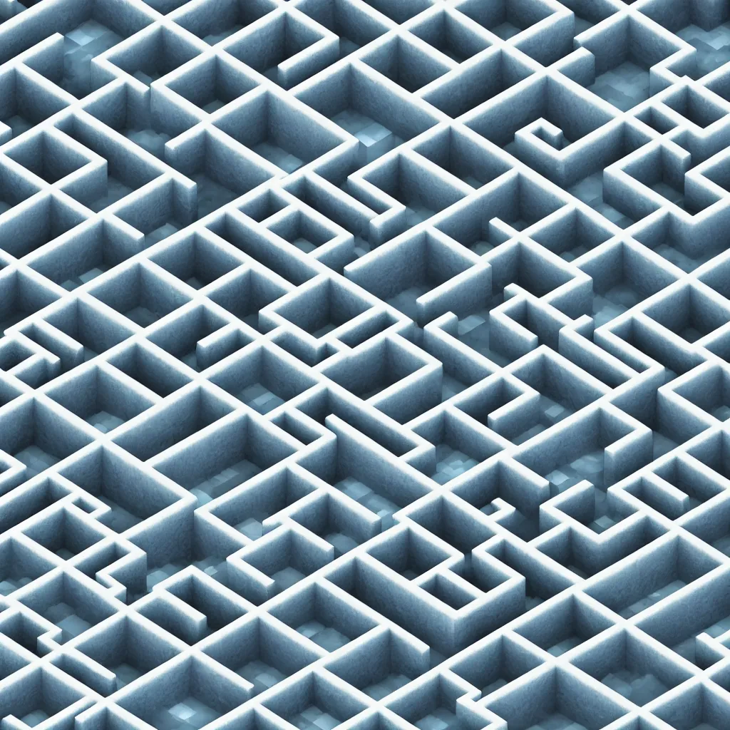 Image similar to wimmelbilder maze made of ice and water, isometric, octane render, very sharp, optifine, realistic minecraft, particle effects, beautiful