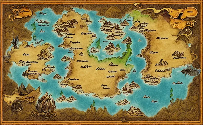 Image similar to fantasy world map,