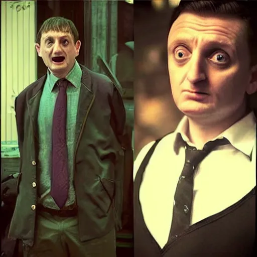 Prompt: “Tim Robinson as Harry Potter, live action movie still”