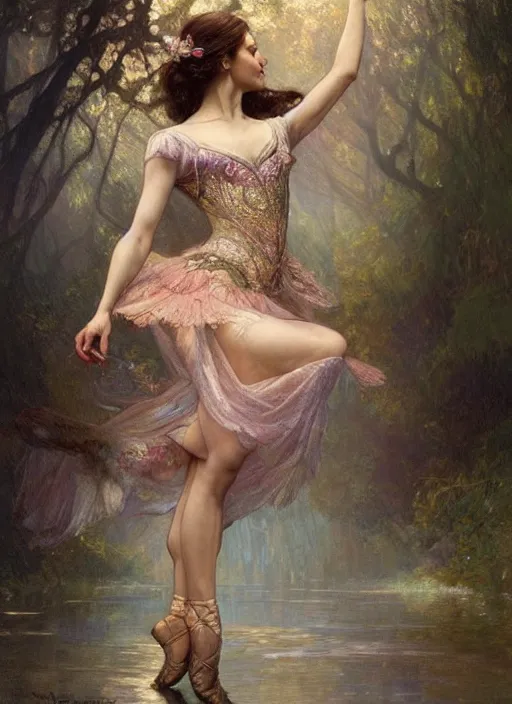 Image similar to a beautifull intricate gemstone painting of a dancing ballerina, reflexions, verry high details by william turner art, greg rutkowski and alphonse mucha, trending on artstation, very very detailed, masterpiece, muted colors