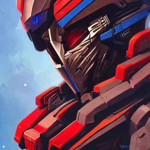 Image similar to a portrait of a stunning beautiful predator gundam pilot, with an intricate, detailed, urban inspired hiphop afro futuristic helmet, vector behance hd jesper ejsing, rhads, makoto shinkai, lois van baarle, ilya kuvshinov, rossdraws, hd, 3 2 k, ilya kuvshinov, gustav klimt